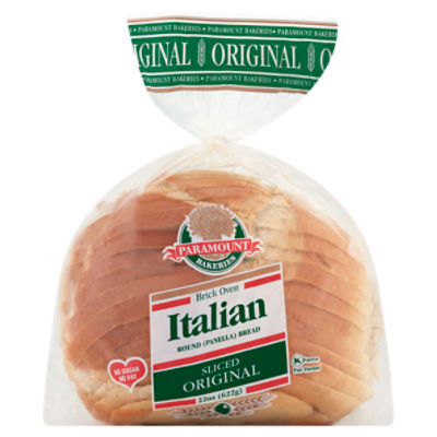 Paramount Bakeries Brick Oven Sliced Original Italian Round Panella Bread, 22 oz