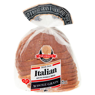 Paramount Bakeries Brick Oven Whole Grain Italian Round Panella Bread ...