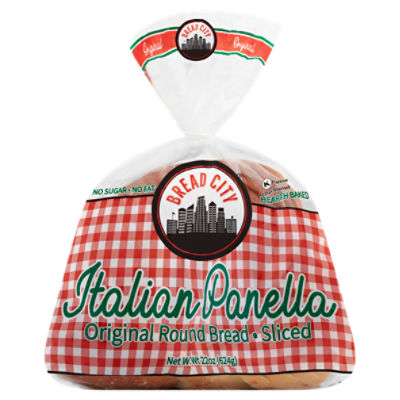 Bread City Sliced Italian Panella Original Round Bread, 22 oz, 22 Ounce