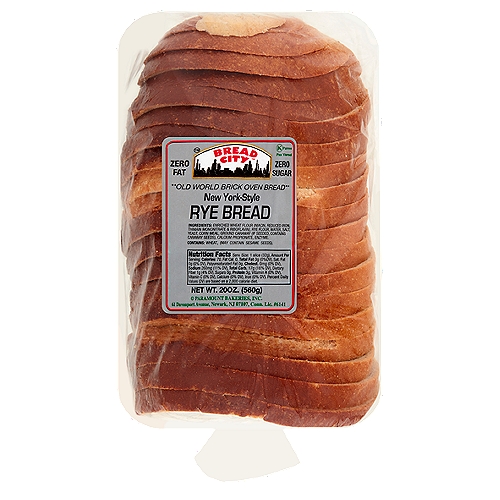 Bread City New York-Style Rye Bread, 20 oz
