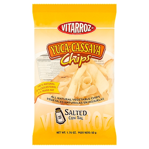 Vitarroz Salted Cassava Chips, 1.76 oz
All Natural Vegetable Chips