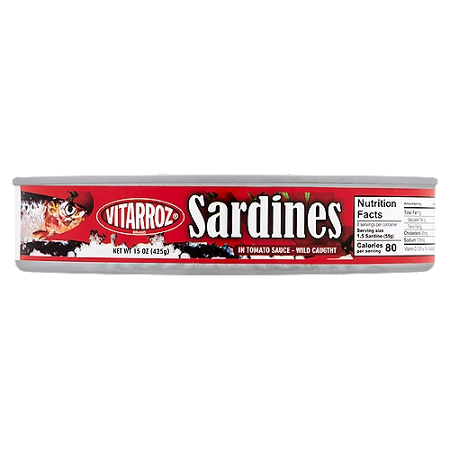 Vitarroz Sardines in Tomato Sauce, 15 oz