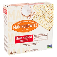 Manischewitz Thin Salted, Matzos, 10 Ounce