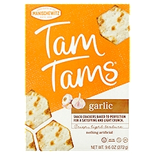 Manischewitz Tam Tams Garlic Snack Crackers, 9.6 oz