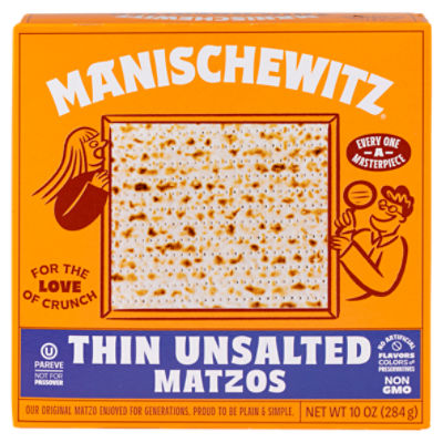 Manischewitz Thin Unsalted Matzos, 10 oz Dearborn