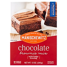 Manischewitz Chocolate Brownie Mix with Fudge Frosting, 12 oz
