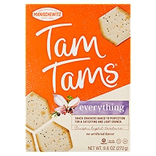 Manischewitz Tam Tams Everything Snack Crackers, 9.6 oz