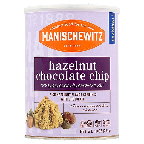 Manischewitz Hazelnut Chocolate Chip Macaroons, 10 oz