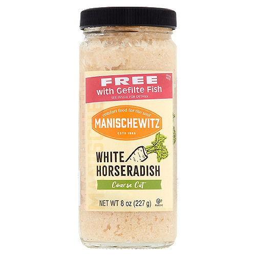 Manischewitz Coarse Cut White Horseradish, 8 oz
