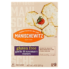 Manischewitz Gluten Free Garlic & Rosemary Crackers, 8 oz