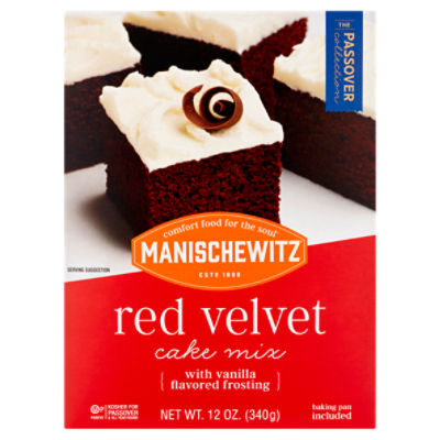 Manischewitz Red Velvet Cake Mix with Vanilla Flavored Frosting, 12 oz