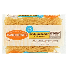 Manischewitz Yolk Free Medium Noodle Style Pasta, 12 oz, 12 Ounce