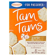 Manischewitz Tam Tams Garlic Egg Snack Crackers, 8 oz