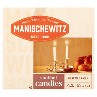 Manischewitz Shabbat Candles, 12 count, 12 Each