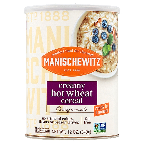 Manischewitz Original Creamy Hot Wheat Cereal, 12 oz