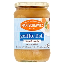 Manischewitz Liquid Broth Gefilte Fish, 6 count, 24 oz