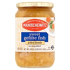 Manischewitz Sweet Gefilte Fish Jelled Broth, 6 count, 24 oz