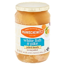 Manischewitz Whitefish & Pike in Jelled Broth, 24 Ounce