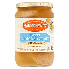 Manischewitz Sweet Whitefish & Pike Jelled Broth, 6 count, 24 oz, 24 Ounce