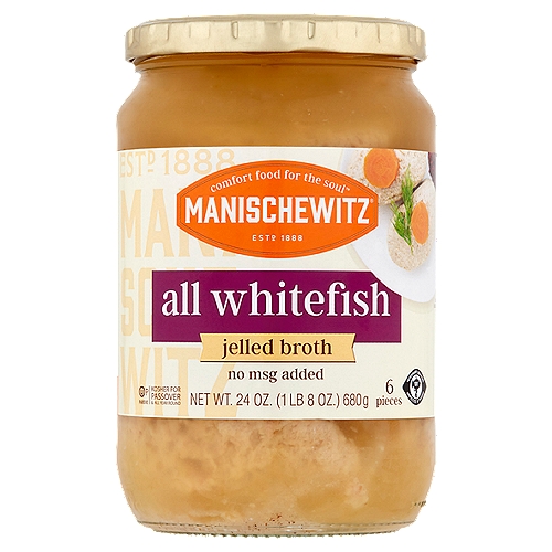 Manischewitz All Whitefish Jelled Broth, 6 count, 24 oz