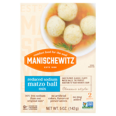 Manischewitz Reduced Sodium Matzo Ball Mix, 2 count, 5 oz - ShopRite