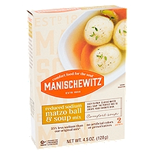 Manischewitz Reduced Sodium, Matzo Ball & Soup Mix, 4.5 Ounce
