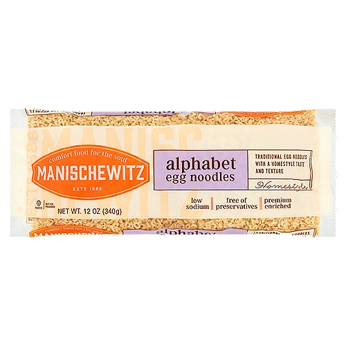 Manischewitz Alphabet Egg Noodles, 12 oz