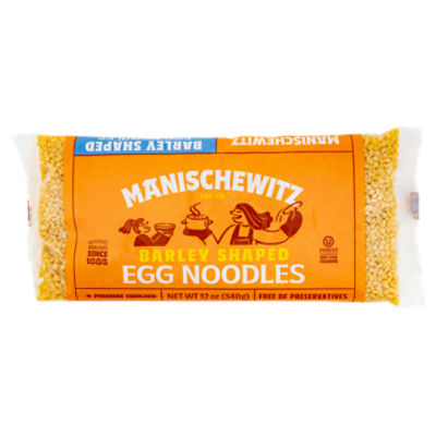 Manischewitz Barley Shape Premium Enriched Egg Noodles, 12 oz