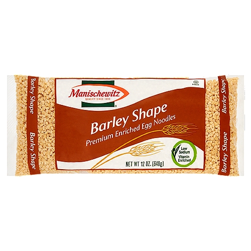 Manischewitz Barley Shape Premium Enriched Egg Noodles, 12 oz