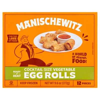 Manischewitz Cocktail Size Vegetable Egg Rolls, 12 count, 9.6 oz