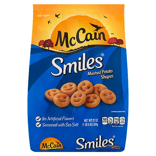 McCain Smiles Mashed Potato Shapes, 22 oz