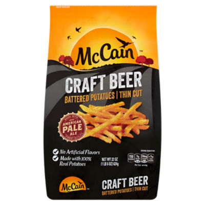McCain Craft Beer Thin Cut Battered Potatoes, 22 oz