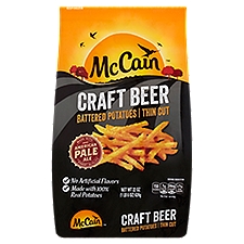 McCain Craft Beer Battered Potatoes - Thin Cut, 22 Ounce