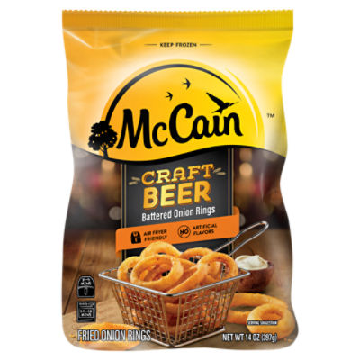 McCain Craft Beer Battered Onion Rings, 14 oz, 14 Ounce