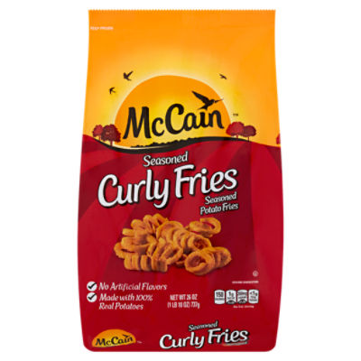 McCain Seasoned Potato Curly Fries, 26 oz