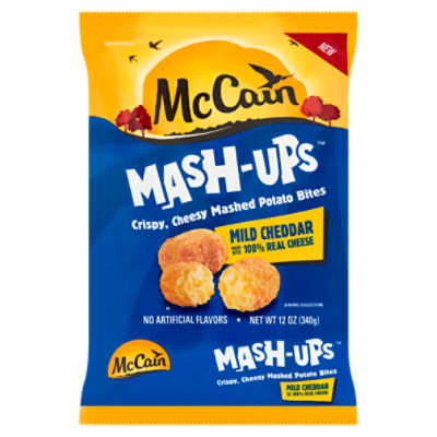 McCain Mash-Ups Mild Cheddar Crispy, Cheesy Mashed Potato Bites, 12 oz