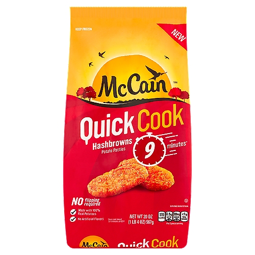 McCain Quick Cook Hashbrowns Potato Patties, 20 oz