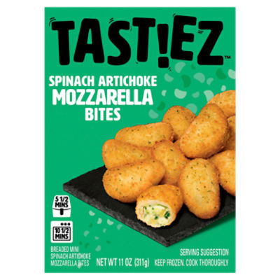 TAST!EZ Breaded Mini Spinach Artichoke Mozzarella Bites, 11 oz