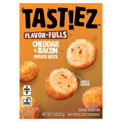 Tast!ez Flavor-Fulls Breaded Cheddar and Bacon Potato Bites, 11 oz