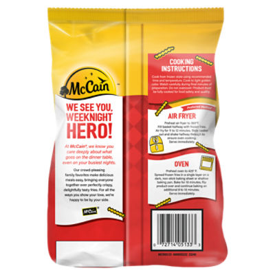 McCain Sweet Potato Crinkle Fries French Fried Potatoes, 19 oz
