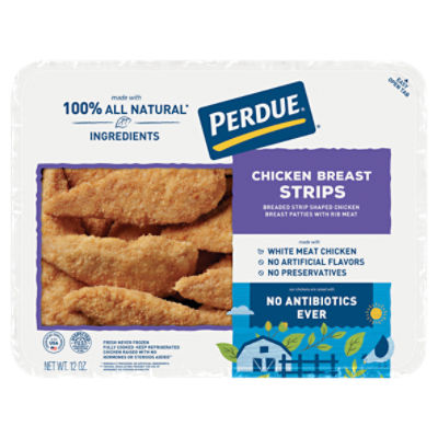 PERDUE® No Antibiotics Ever Breaded Chicken Breast Strips, 12 oz., 12 Ounce