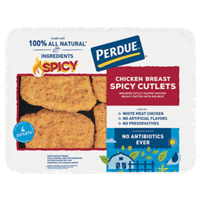 Perdue Spicy Chicken Breast Cutlets, 4 count, 12 oz