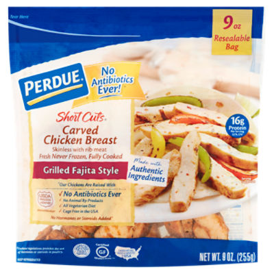 Perdue Short Cuts Grilled Fajita Style Carved Chicken Breast 