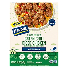 Perdue Flavor-Infused Green Chili Diced Chicken, 12 oz