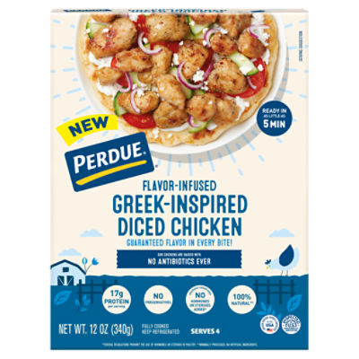 Perdue FlavorInfused GreekInspired Diced Chicken, 12 oz