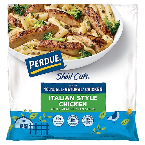 Perdue Short Cuts Grilled Italian Style Carved Chicken Breast Skinless with Rib Meat, 8 oz