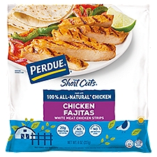 Perdue Short Cuts Grilled Fajita Carved Chicken Breast Skinless with Rib Meat, 8 oz