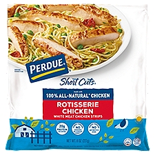 Perdue Short Cuts Rotisserie Seasoned Carved Chicken Breast Skinless with Rib Meat, 8 oz