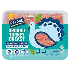 PERDUE® No Antibiotics Ever Fresh Ground Turkey Breast, 98% Lean 2% Fat, 1 lb. Tray, 16 Ounce