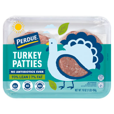 PERDUE® Fresh Ground Turkey Patties, 16 Ounce